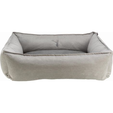 Bett Leni, eckig, 80 x 60 cm, sand/grau