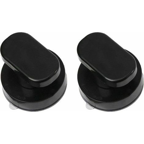 royaluxe - Lot de 2 commode réfrigérateur salle de bain porte ventouse poignée (noir) (1/3)