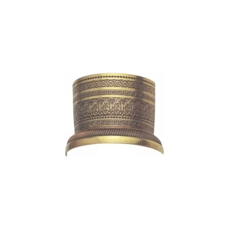Ouvre&Déco – Demi-Pied de meuble ancien en laiton patiné diamètre intérieur 50mm, CHAPITEAU