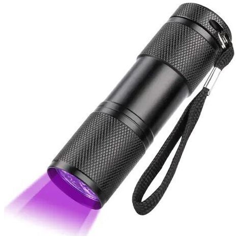 -LED Lampe Torche UV Lampe de Poche Lumière Noire Lampe Torche, 395nm, Ultra Violet Détecteur pour Traceurs fluorescents, Urine Animale,Tapis (1/5)