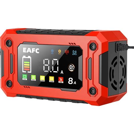 Cargador de batería, tecnología de reparación por pulsos, pantalla HD grande, 8A (1/2)