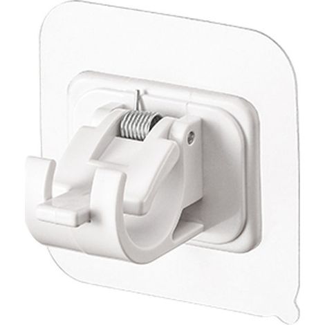 Support De Tringle À Rideau Autocollant - Sans Perçage - Pour Surfaces Lisses - 5,8 X 5,8 Cm - Charge Max 2,5 Kg - Lot De 2 (1/3)