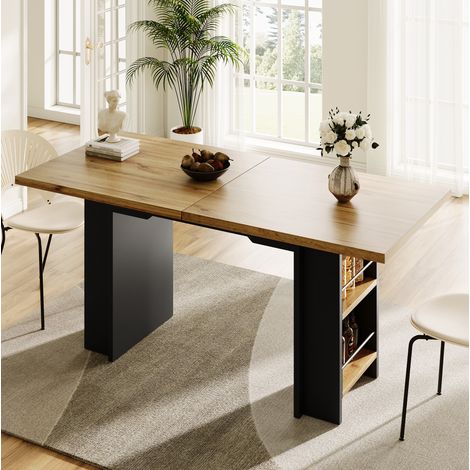 Tavolo allungabile con ripiani in MDF 120-160 cm OKMYHOME (1/5)