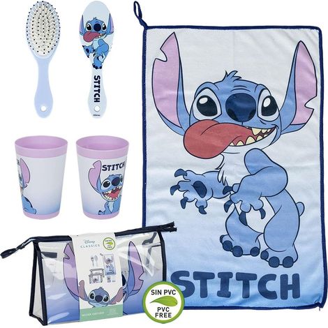 STOR Disney Stitch Set 3 Pz Asilo Asciugamano Spazzola e Bicchiere in Beauty (1/5)