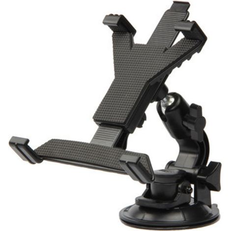 Support de tablette pour voiture universel noir, porte-appareil réglable pour tableau de bord et appuie-tête (1/5)