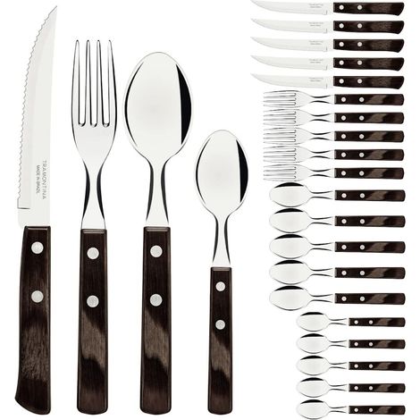 Set di Posate Tramontina Marrone 24 pezzi Acciaio Inossidabile (1/5)