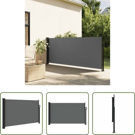 vidaXL Brise-vue jardin - Store latéral rétractable Anthracite 120 x 500 cm (1/5)