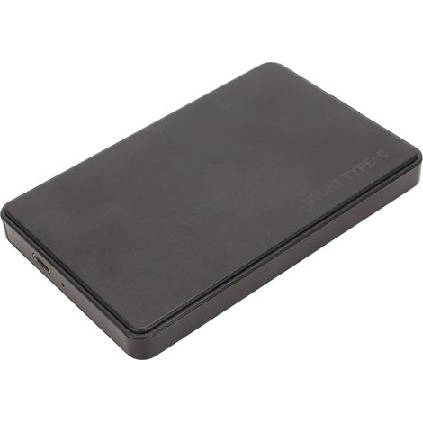 Boîtier pour disque dur 2,5 pouces USB 3.1 Type C, transfert 10 Gbit/s, matériau ABS, boîtier externe pour disque dur/SSD avec indicateur LED (disque dur non inclus) (1/5)