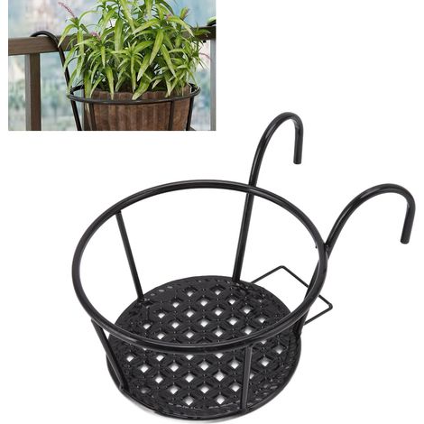 Support pour plantes d'extérieur en métal épais et résistant, supportant une charge importante, pour balcon, jardin. (1/5)