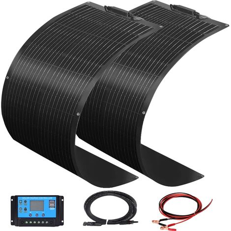 Panneau Solaire Flexible, Design Semi-Flexible, Haute Efficacité 24%, Convient pour une Utilisation en Extérieur (1/2)