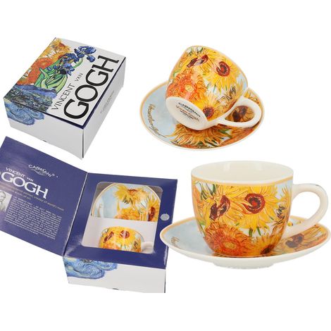 Carmani, tazzina da caffè e piattino - VAN Gogh/Girasoli