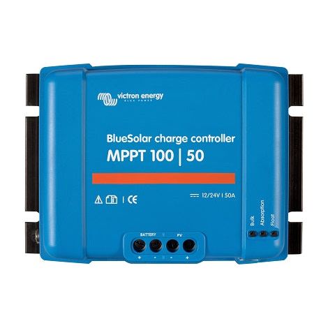 Régulateur solaire 50A 12/24V MPPT 100/50 – Courant de charge jusqu'à 50A – Détection automatique de tension – Protection contre surchauffe – Victron Energy