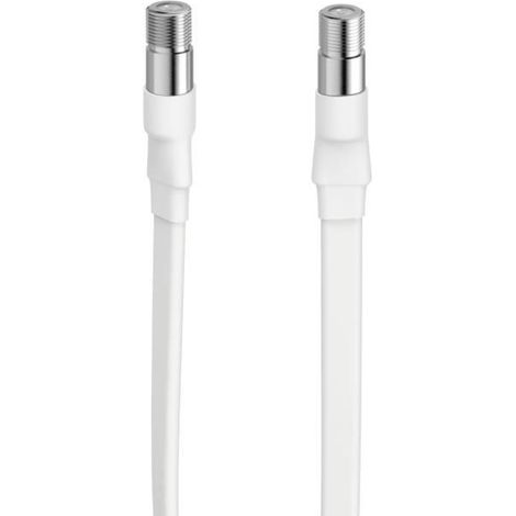 Câble passe-fenêtre - HAMA 00305110 - Fiche F femelle - Câble plat résistant - Compatible numérique (1/3)