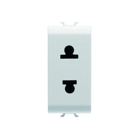 Prise 1 module 2P+T 15A Euro-USA Blanche GEWISS GW10287