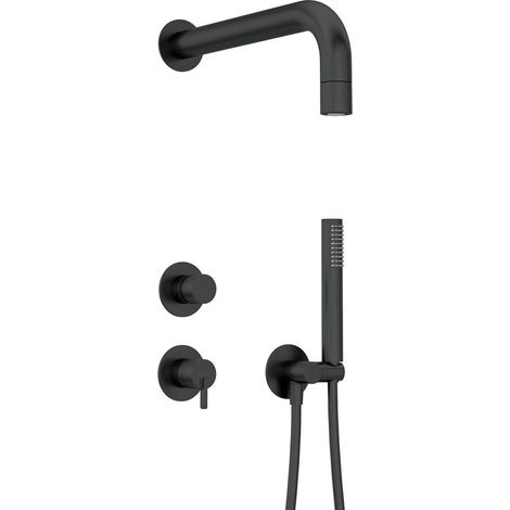Deante Unterputz-Duschset in Mattschwarz modernes Design