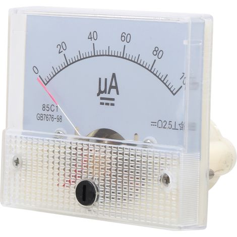 Ampèremètre analogique à aiguille 85C1 DC 0100 µA (1/5)