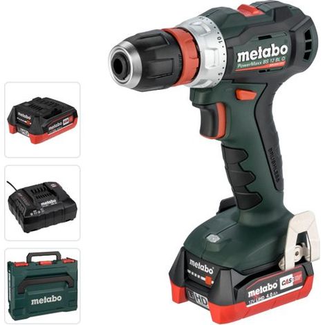Metabo Akku-Bohrschrauber PowerMaxx BS 12 BL Q, 12V 2x 4,0 Ah LiHD und Ladegerät in metaBOX 118 (1/10)