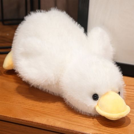Oie En Peluche - 35,5 Pouces - Rembourrage Coton - Douceur Longue Fourrure - Coussin Décoratif Et Compagnon De Confort - 1 Pièce (1/5)