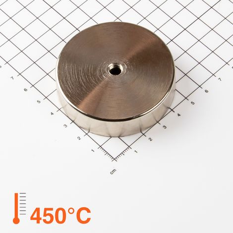 Magna-C AlNiCo Flachgreifer Ø60x15mm mit konischer Senkung (1/3)