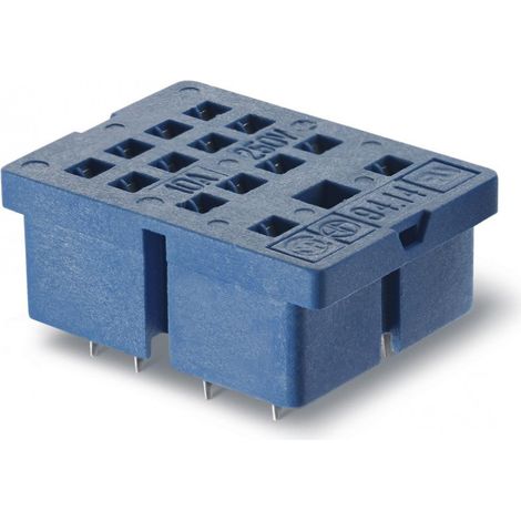 Support CI 10A 250V pour série 5534 bleu étrier métallique FINDER 9414SMA