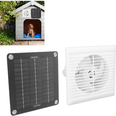 Ventilatore di scarico solare IP67 impermeabile da 6 pollici SR 10W 12V con pannello solare per pollaio, capannone, casetta per animali domestici (1/5)