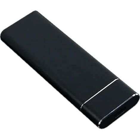 Disque dur externe SSD 1 To, cadeau adaptateur OTG/Type-C, pour ordinateur portable (noir) (1/5)