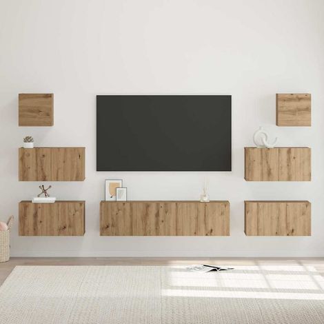 vidaXL Conjunto de mueble de TV 8 uds. Roble artisan (1/5)