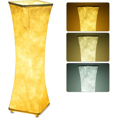 Lámpara de mesa LED con pantalla de tela, regulable 3000K-6500K y puerto USB – Ideal para dormitorio y salón (1/5)