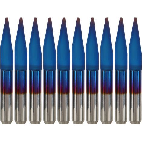10 pièces Fraises CNC Tungstène 3.175mm pour Gravure PCB Haute Qualité (20°0.4) (1/5)