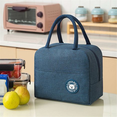 Boite A Dejeuner Isolée - Sac Isotherme Bento Portable - Pour Enfants Adultes Cuisine Maison Pique-Nique Extérieur - 1 Pièce (1/5)