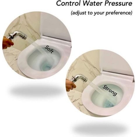 Douchette À Main - Pression D'eau Réglable - Pour Bidet Toilette - ABS Chromé - 1 Pièce (1/5)