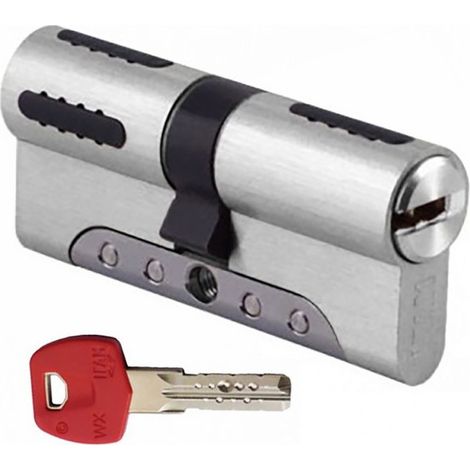 Cylindre de serrure haute sécurité WX1000 – 5 clés – Protection anti-perçage et anti-bumping – Dimensions 30/30 mm – Corps en laiton nickelé – Ifam (1/9)