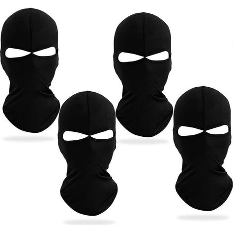 4-Pack Balaclava Ski Masks – 2-Hole Full Face Lycra Mask (Uni , Black) (1/5)