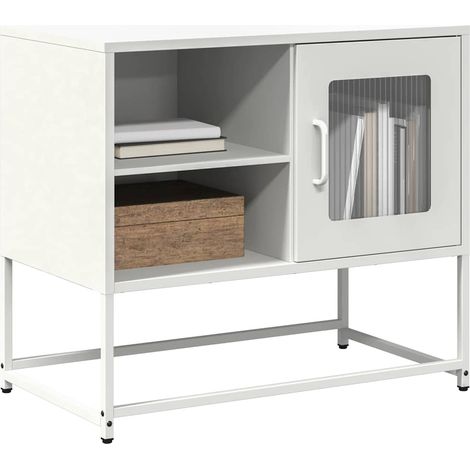 TV-Schrank Weiß 68x39x60,5 cm Stahl