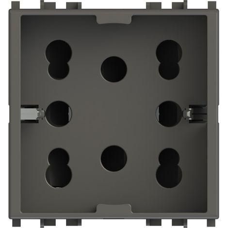 Modulo presa multistandard, 10A, 16A e schuko, serie P, grigio, compatibile con serie Vimar Arkè - 4Box Side 4B.V19.H21