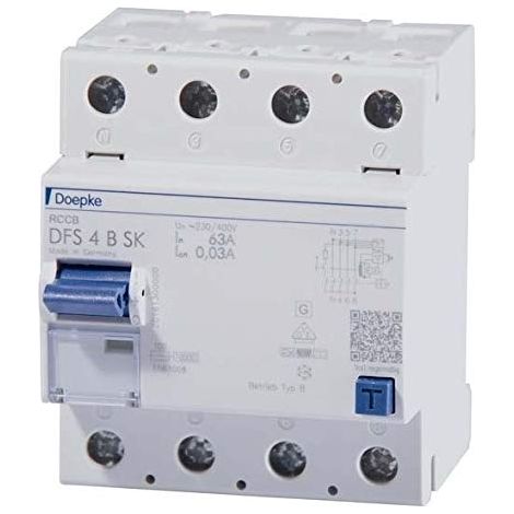 DOEPKE 4014712213760 FI INTERRUPTEUR FI DFS4 06309144998HD 4/0,03-B SK HD ASSORTIMENT DE BORNES DE COURANT D'ERREUR