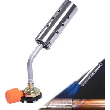 Gasbetriebener Unkrautbrenner – Gasbrenner aus Edelstahl – Windfestes Design zum Jäten von Unkraut und Anzünden von Grills (1/5)