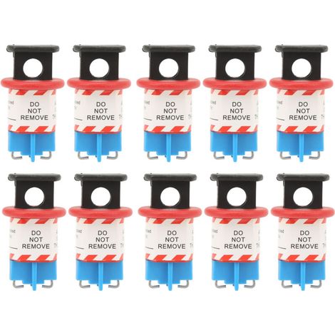 10 verrous isolants miniatures PIS à broche vers l'intérieur pour dispositifs de verrouillage de disjoncteurs électriques, adaptés aux zones d'isolation électrique industrielles. (1/5)