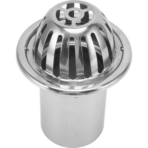 Grille d'évacuation de toit en acier inoxydable, anti-bouchage, pour balcon extérieur, pièce de drainage ronde de 3 pouces