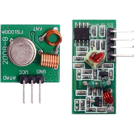 Kit de módulo transmisor y receptor inalámbrico RF de 433 MHz para Arduino Raspberry Pi Arm MCU WL