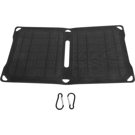 Ortviai Panneau Solaire Portable 14 W, Pliable et Étanche ETFE, avec 2 USB + 1 USB-C pour Camping et Extérieur