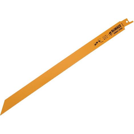 DEWALT DT2355-QZ Bi-Metal Sabre Blade 305 mm Pack of 5 for Metal, Rubber & Fibreglass (1/4)