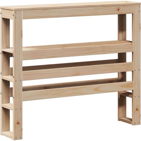 Maison Exclusive - Testiera con Ripiani 90 cm in Legno Massello di Pino