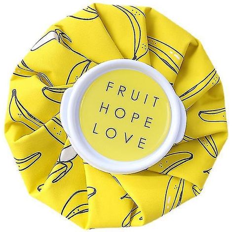 Sac de compresse froide mignon à motif dessin animé pour la physiothérapie, poche de glace rafraîchissante réutilisable pour la maison, soulage la douleur, jaune (1/4)