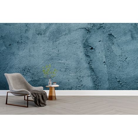 Papier peint grunge texture de ciment bleute vieilli 1 - 150 x 250 cm (1/2)