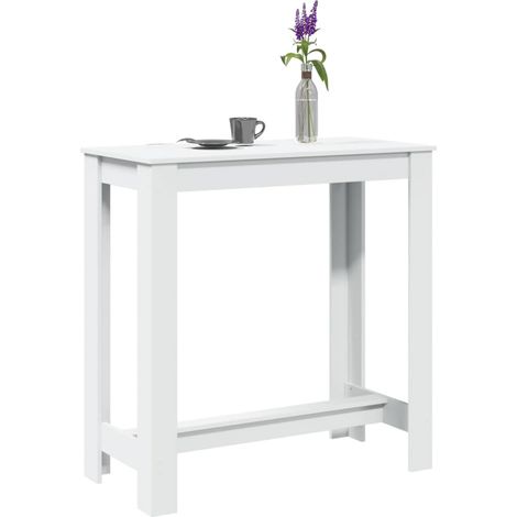 vidaXL Bar Table White 102x50x103.5 cm Engineered Wood