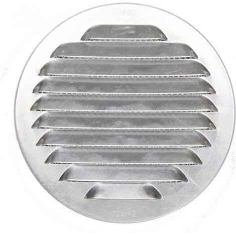 Griglia di ventilazione in alluminio naturale Diam.12,5 cm CENTRALE BRICO