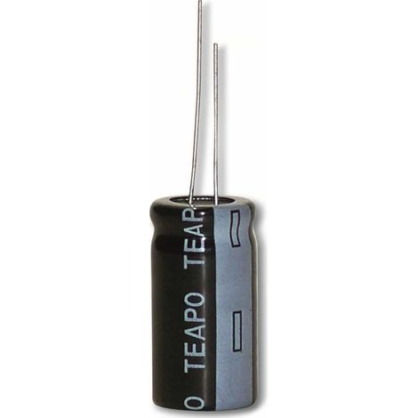 TEAPO Condensateur électrolytique en aluminium 100µF, 16V, radial, pas 2,5, KSY107M016S1A5E11K