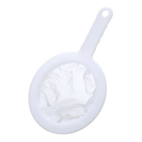 2 Pièces Passoire à Mailles Fines Passoire à Yaourt en Maille de Nylon Passoire en Plastique à Mailles Ultra Fines Mini Passoire à Jus Passoire à Miel Blanc avec Poignée pour Lait Soja Vin (1/5)