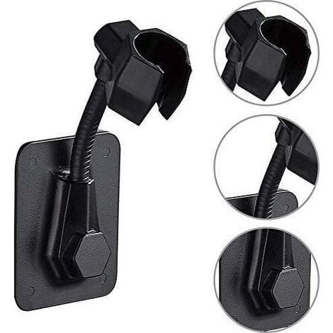 Support De Douche Portable Réglable - Fixation Murale Sans Perçage - En Plastique ABS - Pour Surface Lisse - 1 Pièce (1/5)